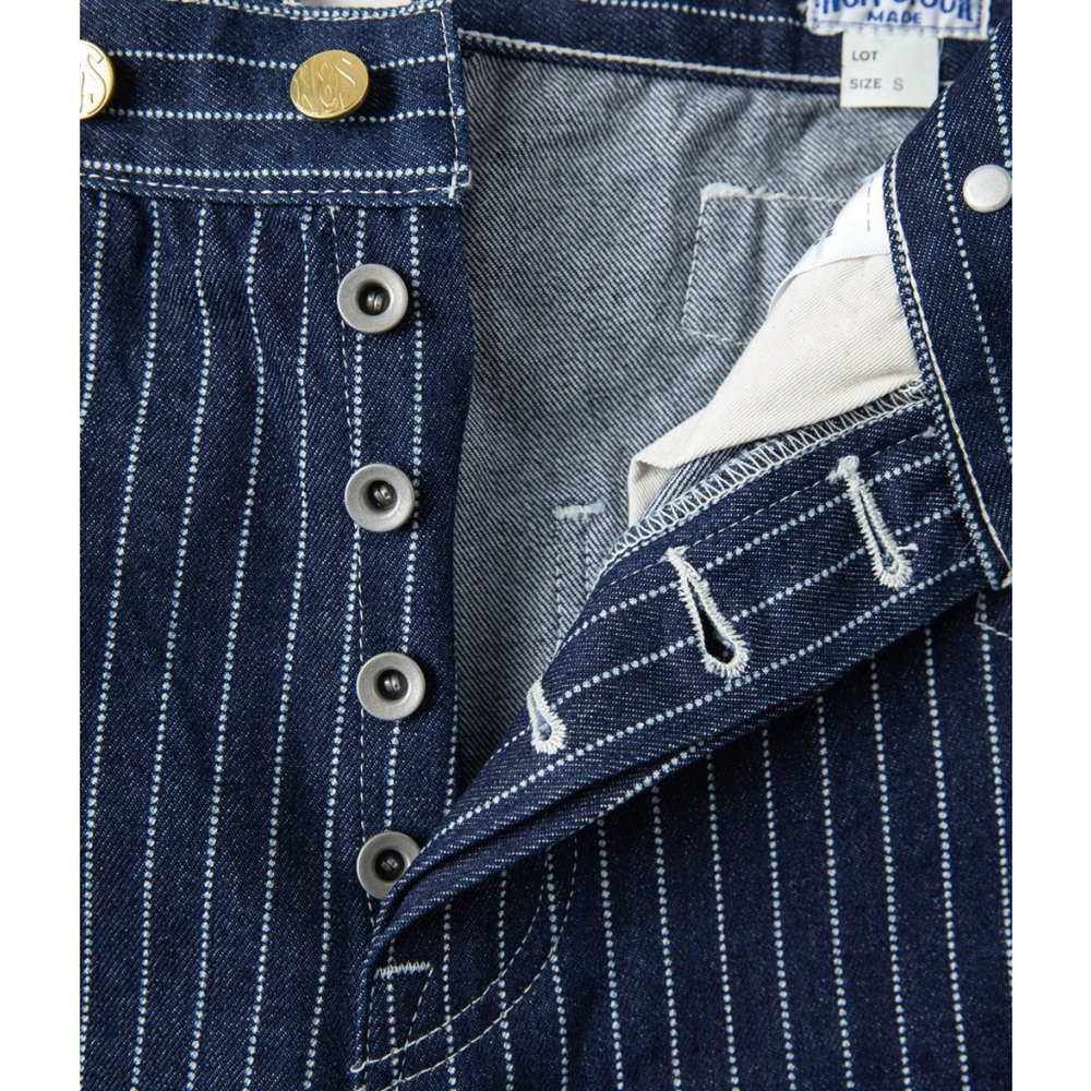 Non Stock W30 1920s Overall Wabash Railway Indigo Denim Work Pants 100%Cotton M - Picture 5 of 13